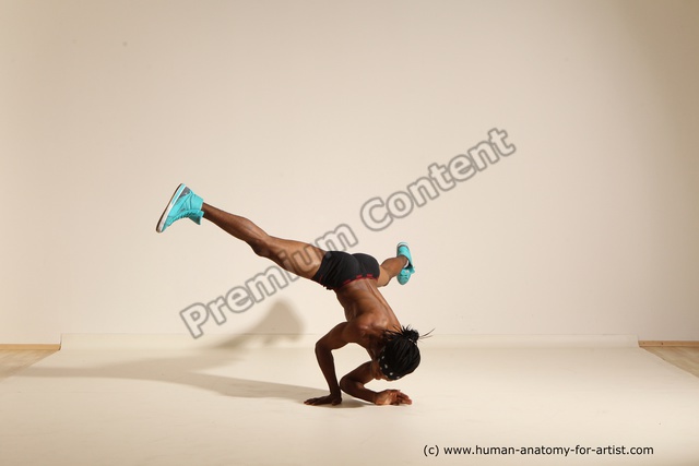 Underwear Man Black Athletic Black Dancing Dreadlocks Dynamic poses