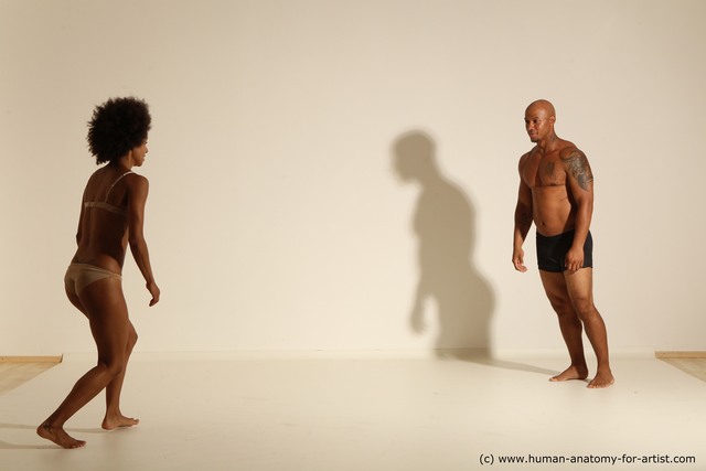 Underwear Woman - Man Black Athletic Black Dancing Dynamic poses