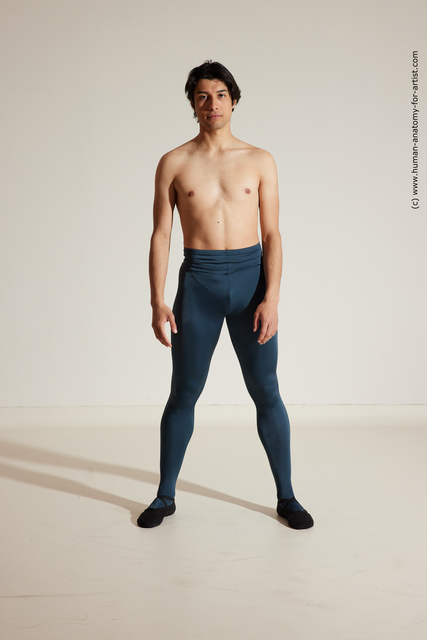 Sportswear Gymnastic poses Man White Athletic Short Brown Dancing Dynamic poses