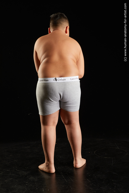 Underwear Man White Standing poses - ALL Overweight Short Black Standing poses - simple Standard Photoshoot