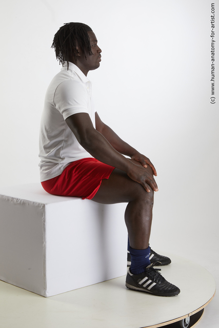 Sportswear Man Black Sitting poses - simple Muscular Medium Black Sitting poses - ALL Standard Photoshoot