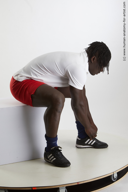 Sportswear Man Black Sitting poses - simple Muscular Medium Black Sitting poses - ALL Standard Photoshoot