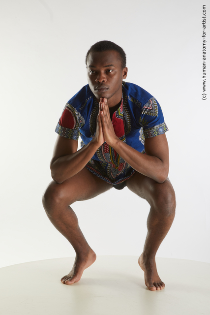 Casual Man Black Slim Short Black Sitting poses - ALL Sitting poses - on knees Standard Photoshoot