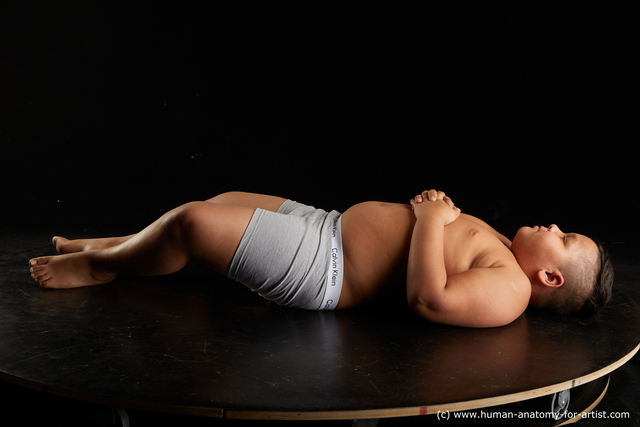 Underwear Man White Laying poses - ALL Overweight Short Laying poses - on back Black Standard Photoshoot
