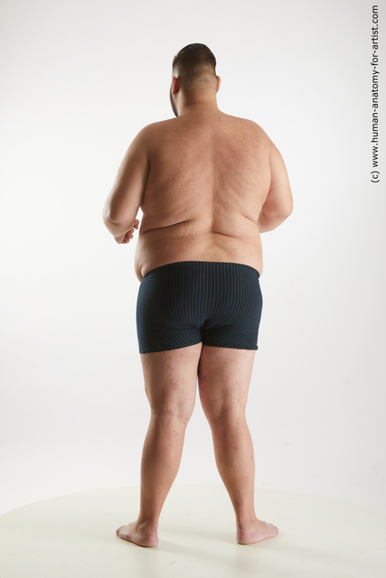 Underwear Man White Standing poses - ALL Overweight Short Brown Standing poses - simple Standard Photoshoot
