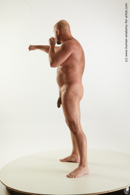 Nude Man White Standing poses - ALL Bald Standing poses - simple Standard Photoshoot Chubby
