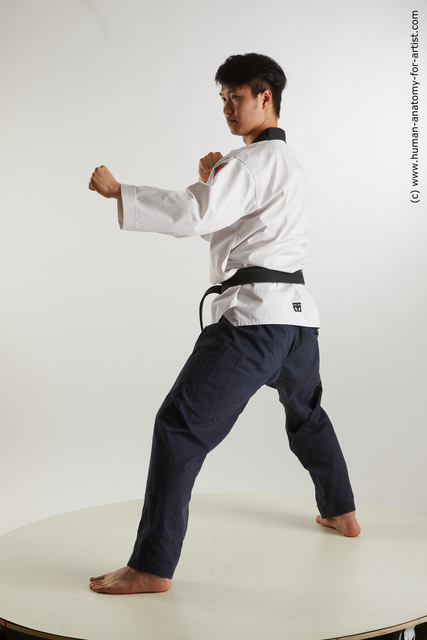 Sportswear Martial art Man Asian Standing poses - ALL Slim Short Brown Standing poses - simple Standard Photoshoot